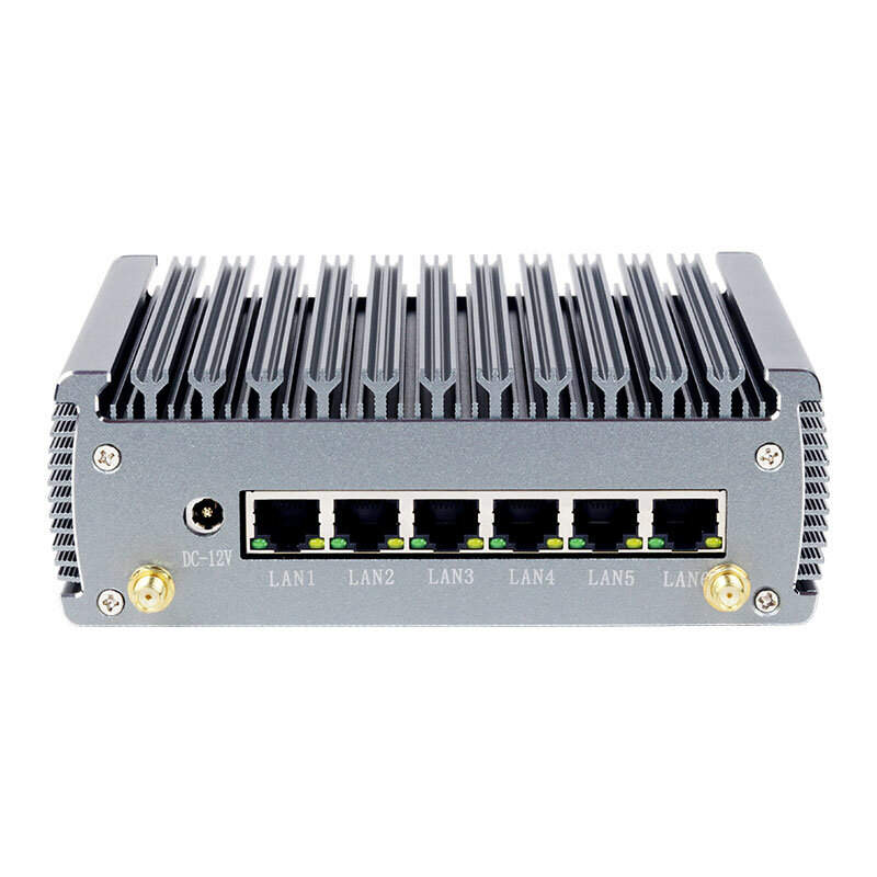 كمبيوتر مصغر 6 LAN 2.5G إنتل i225V نيك i7-1165G7 4 النوى 8 المواضيع 4USB RS232 HDMI Mini PCIE GPIO ويندوز 10 لينكس أوبونتو جدار الحماية