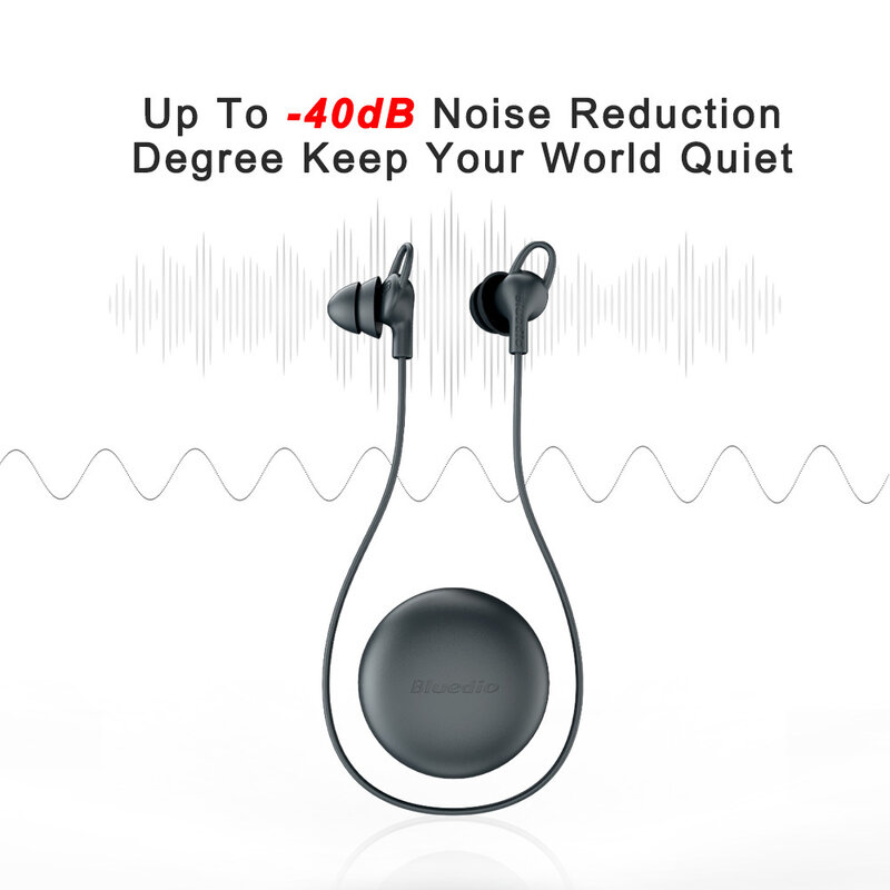 Bluedio-NE Pro سدادات أذن من السيليكون ، تقليل الضوضاء ، عزل الصوت ، حماية الأذن ، مضاد للضوضاء ، النوم ، أصلي ،-40dB