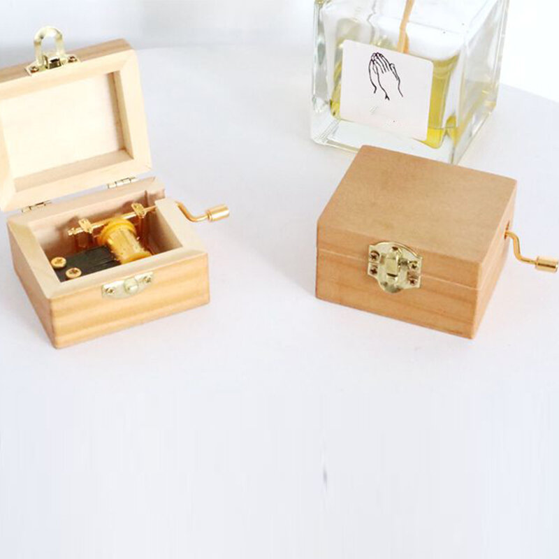 Personalized Happy Birthday Music Box Music Available Custom Name Engraved Loving Notes Musicbox Wood Boxes for Gifts