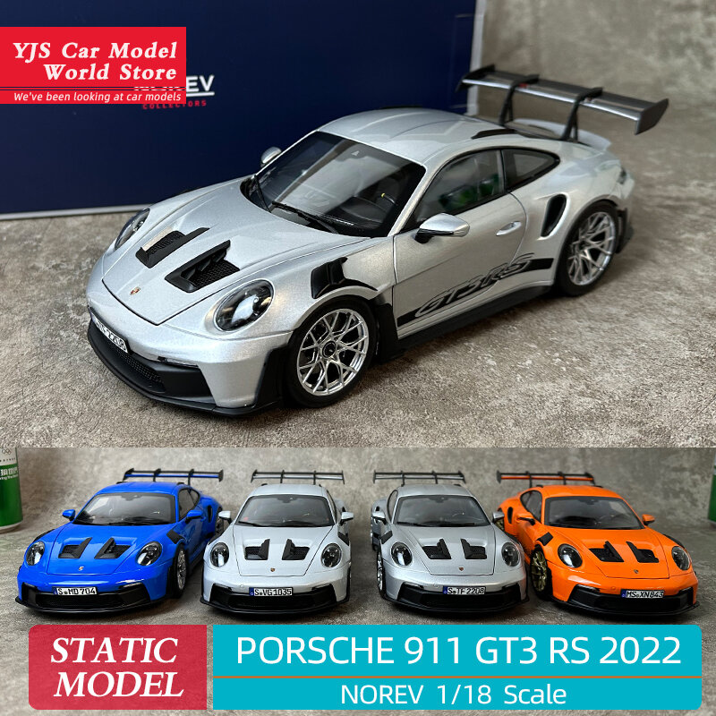 NOREV-سيارة طراز معدني ، بورش 911 GT3 RS ، 1:18 ، ثابت ، هدية عيد ميلاد ، إرسال الأصدقاء ، خيارات متعددة الألوان ، 2022