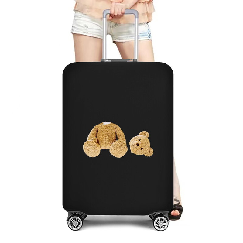 سمكا الأمتعة غطاء حقيبة الغطاء الواقي لحقيبة الجذع تنطبق على 18 ''-28'' لطيف الدب المطبوعة حقيبة إكسسوارات السفر