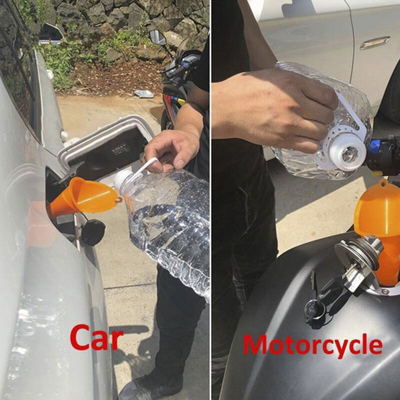 أداة تعبئة وقود الديزل السائل بالوقود بالوقود البلاستيك قمع الفم الطويل للسيارة العامة للدراجات النارية أداة تعبئة السيارات