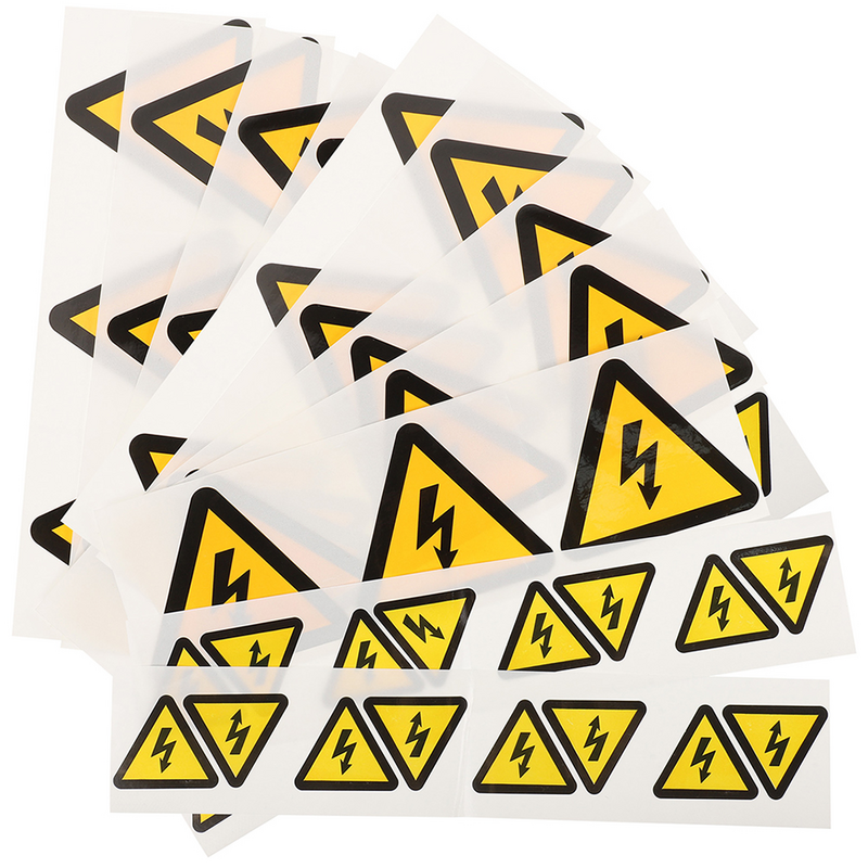 ملصقات تحذيرية ذاتية اللصق ، ملصقات تحذيرية كهربائية ، علامات ، 24