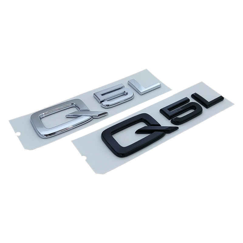 ثلاثية الأبعاد ABS لاصق كروم أسود سيارة الجذع عدد رسائل ملصق لأودي Q2 Q3 Q5 Q7 Q8 شعار شعار لوحة شارة اكسسوارات