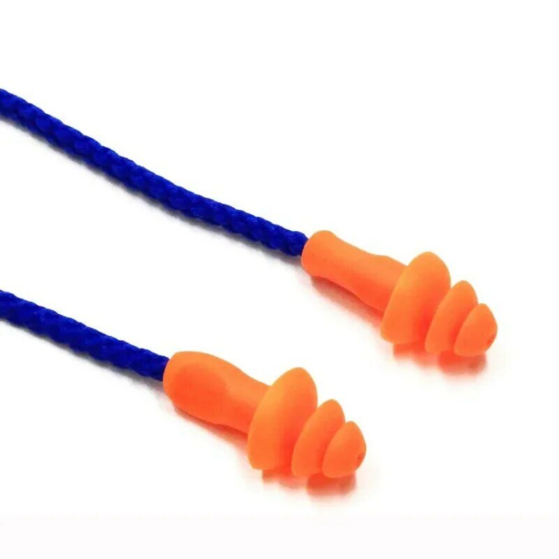 10 قطعة لينة سيليكون حبالي الأذن التوصيل حامي قابلة لإعادة الاستخدام السمع حماية الحد من الضوضاء آمنة العمل مريحة سدادات الأذن