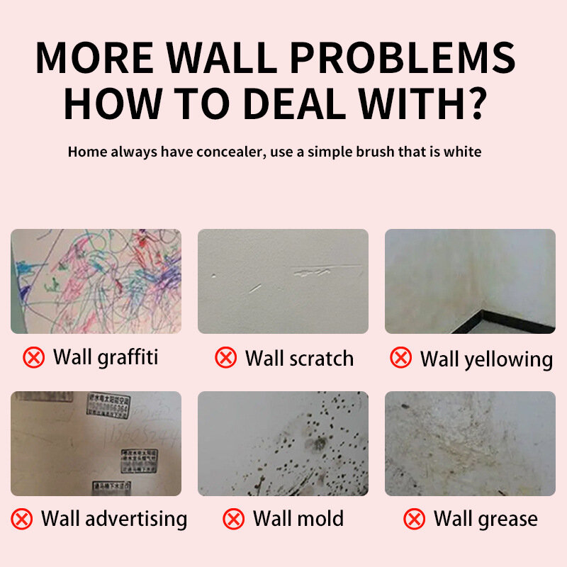 طلاء بكرة إصلاح الجدار باللون الأبيض ، بكرة طلاء اللاتكس ، إمدادات منزلية ، تجديد ذاتي الصنع ، سباكل للجدار ، أداة تنظيف قائمة على