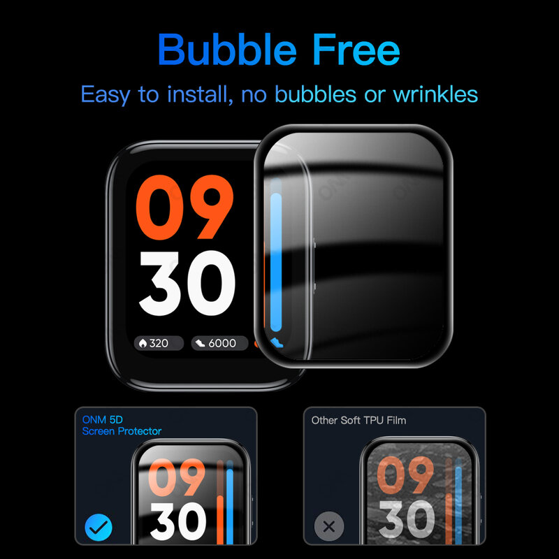 5D كامل واقي للشاشة ل Realme ساعة 3 برو مقاومة للخدش طبقة رقيقة واقية غطاء ل Realme ساعة 3 ساعة ذكية لا الزجاج