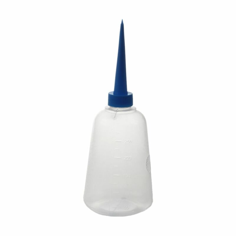 زجاجة صمغ سائل بلاستيكية ، مطبق أبيض وأزرق شفاف ، صوفي