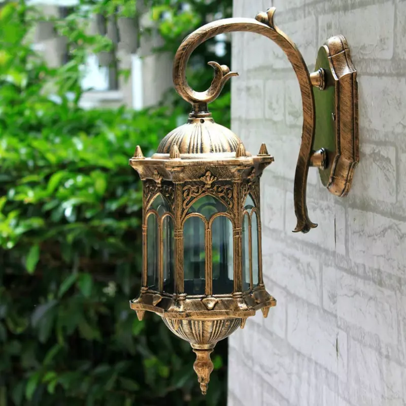 مصباح جداري خارجي عتيق الطراز ، مصباح مقاوم للماء بتصميم مناسب للفيلا الأوروبية ، مثالي لمدخل الحديقة ، الطراز الحديث ، WF1022