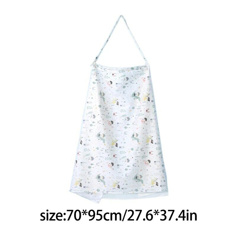 K5DD غطاء متعدد الوظائف متعدد الوظائف منشفة الأمومة غطاء قطني كبير الحجم منشفة التمريض مع حزام لتغذية هدية