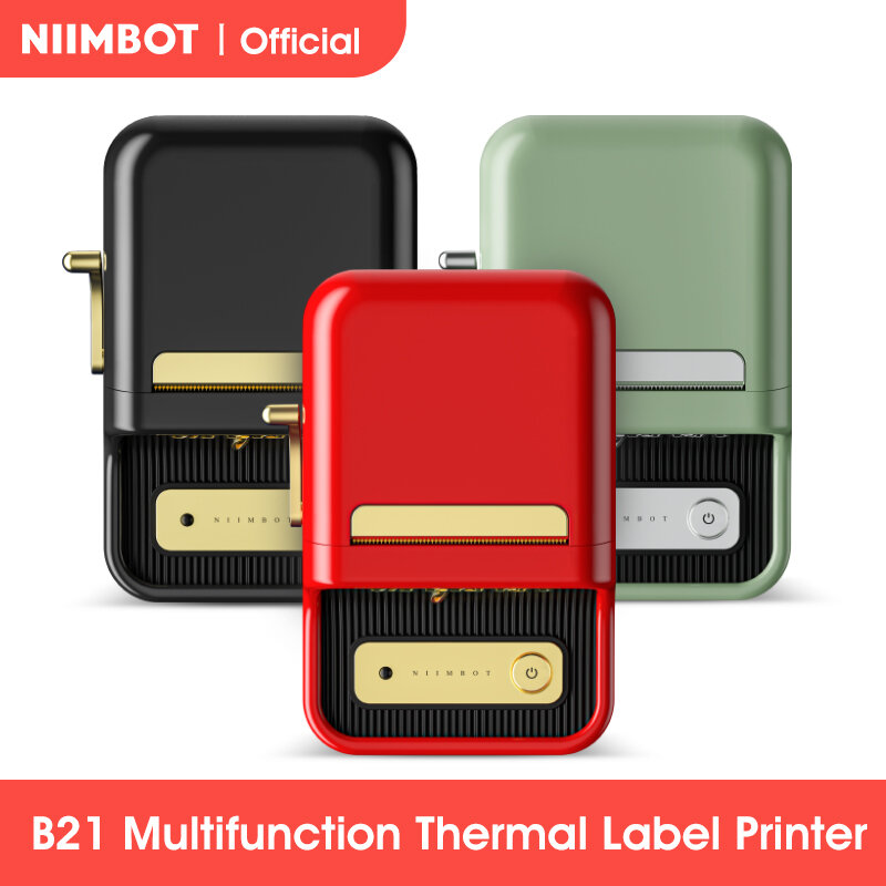 Niimbot B21 طابعة ملصقات محمولة ، لاسلكية ، بلوتوث ، صانع ملصقات ، متعددة الوظائف ، ذاتية اللصق ، آلة ملصقات الجيب