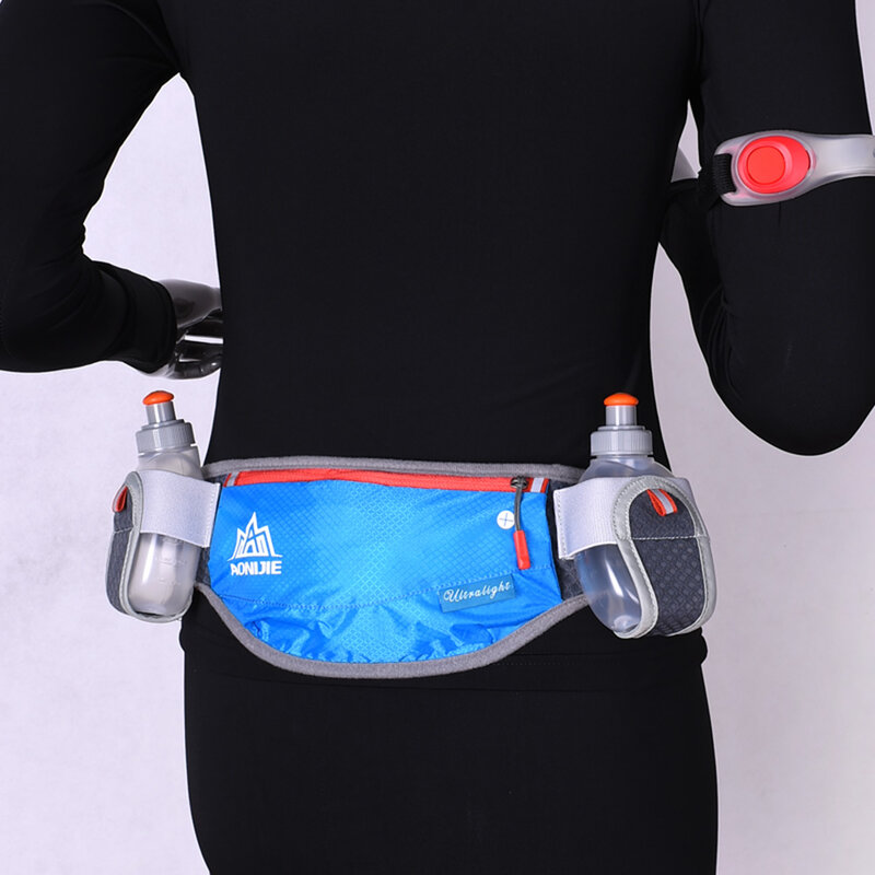 AONIJIE E882 Marathon Jogging Cycling Running Hydration Belt Waist Bag Pouch Fanny Pack Phone Holder with 170ml Water Bottles