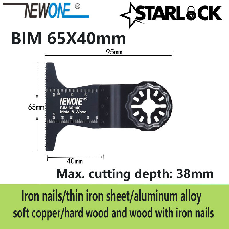 NEWONE متوافق مع Starlock BIM65MM شفرات المنشار تناسب أدوات تتأرجح لقطع الخشب البلاستيك المعادن إزالة السجاد الأظافر أكثر