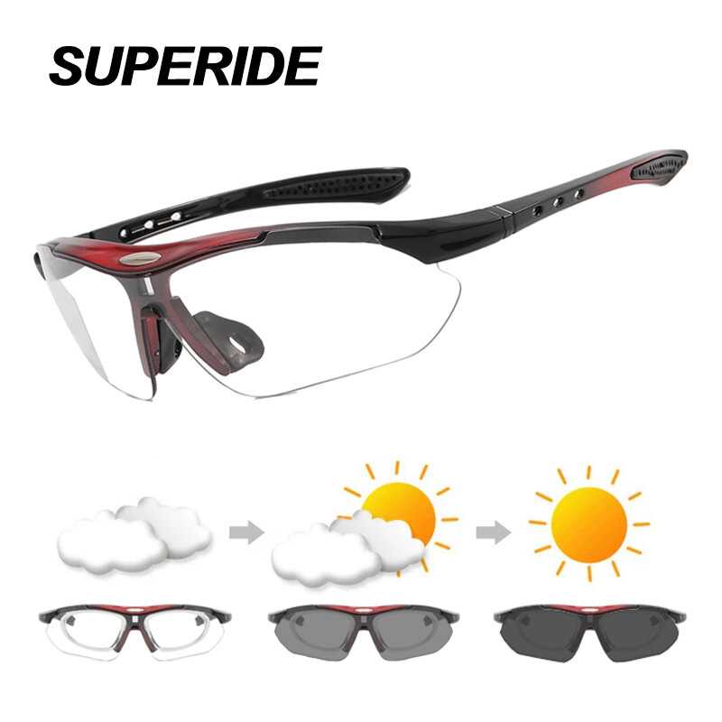 نظارات شمسية عالية الوضوح للركض وركوب الدراجات للرجال والنساء نظارات للدراجة بإطار لقصر النظر نظارات مستقطبة للدراجات الجبلية