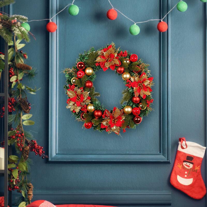 زينة عيد الميلاد إكليل ، الجدار الشنق الكرة الحلي ، ديكور للحزب ، داخلي ، في الهواء الطلق ، المنزل ، نافذة ، عطلة ، 40 سنتيمتر