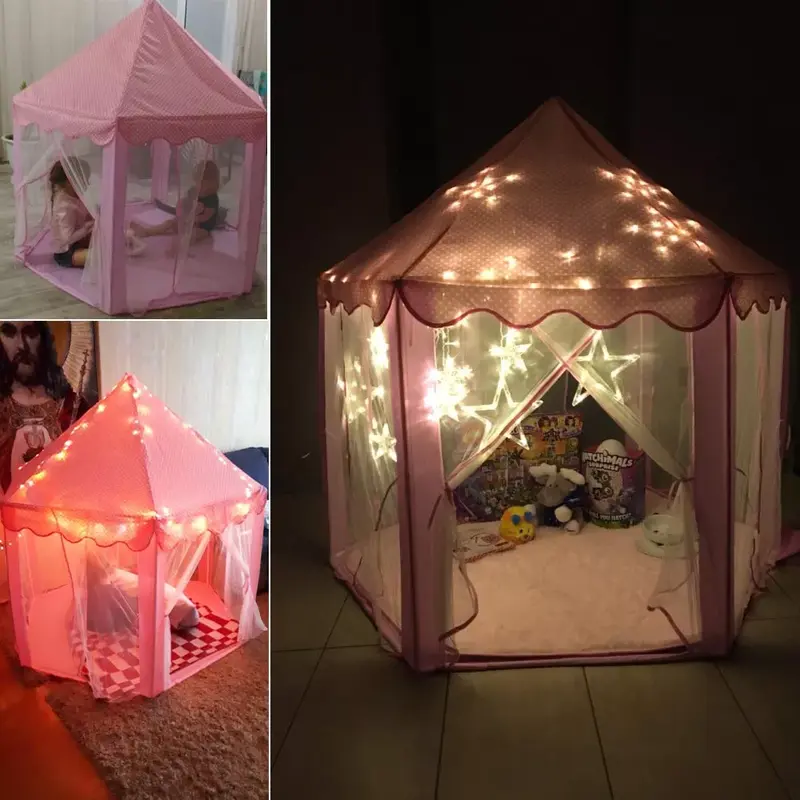 المحمولة لعبة الخيمة للأطفال الكرة تجمع الأميرة فتاة قلعة اللعب منزل الاطفال منزل صغير للطي playالخيمة الطفل خيمة للشاطئ