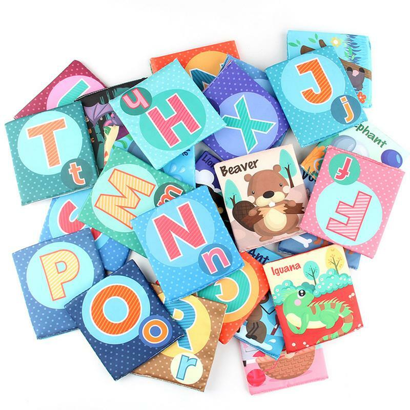 لينة الأبجدية الطفل بطاقات فلاش اللعب بطاقات الأبجدية الناعمة مع حقيبة تخزين القماش للأطفال الرضع قابل للغسل لينة رسالة لعبة ل