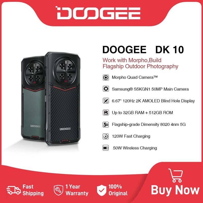 هاتف DOOGEE-morpo رباعي ، كاميرا DK 10 ، 5G ، Dimensity ، هاتف ذكي متين 50 ميجابكسل ، عرض عالمي ، "، يهو ، K AMOLED ، هو ، W ، 32 جيجابايت ، وجي جي بي