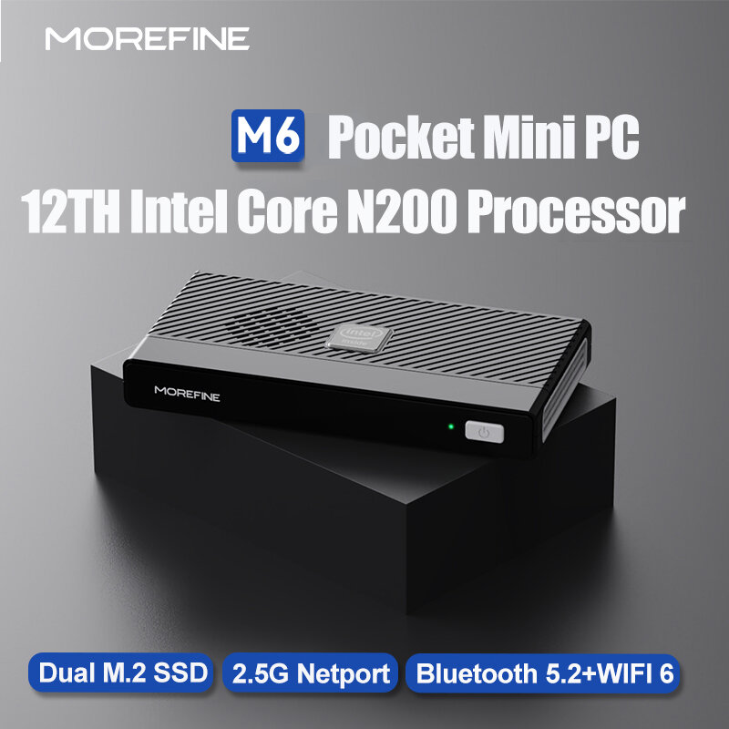 كمبيوتر محمول صغير M6 مورين, Intel N200, GHz, Windows 11, DDR5, mi MHz, NVMe, SSD, HDMI, 4K60Hz, WiFi 6, BT5.2, ZX01