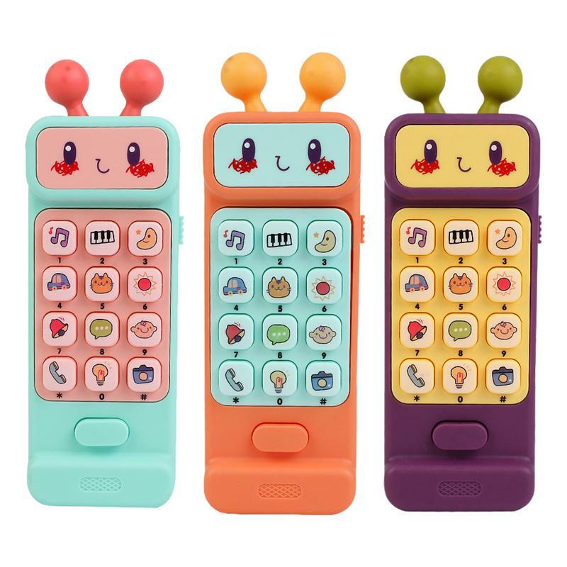 الهاتف المحمول مع الصوت والضوء للطفل ، لعبة تعليمية ، مع عضاضة ، الصوت ، محاكاة ، 12 وظيفة