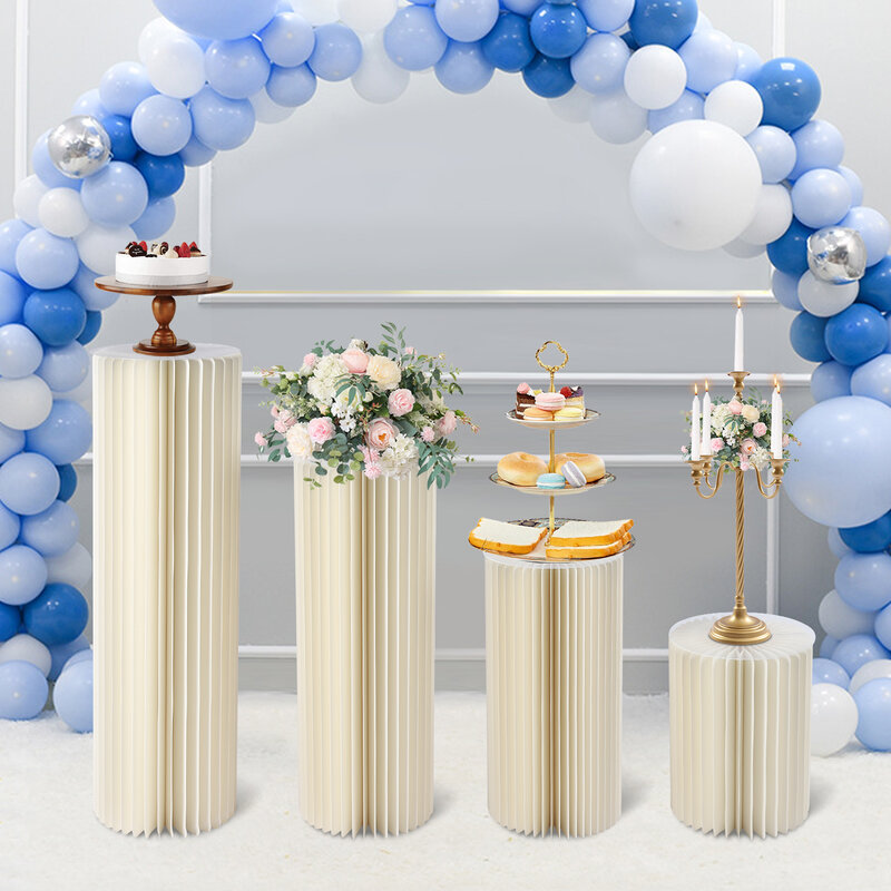 حفل زفاف زهرة الوقوف ، اسطوانة كرتون ، محور مع الألواح البلاستيكية ، الزهور الوقوف ، 2 قطعة ، 3 قطعة ، 4 قطعة