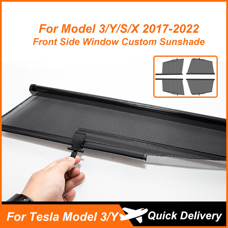ل تسلا نموذج 3/S/X/Y سيارة رفع نافذة ظلة مخصص الشمس الظل سيارة الستار الجانب نافذة شبكة الشمس قناع الصيف حماية
