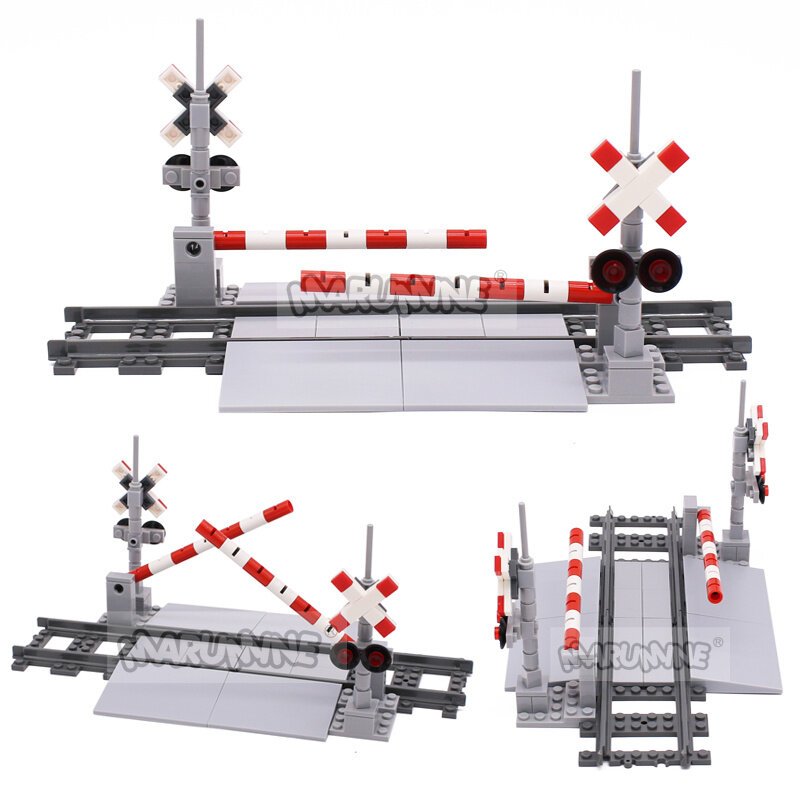 Marumine الطوب MOC قطار معبر السكك الحديدية Aisel نموذج مجموعة قضيب منزلق مع 53401 مسارات مستقيمة عرض المدينة اللبنات لعبة