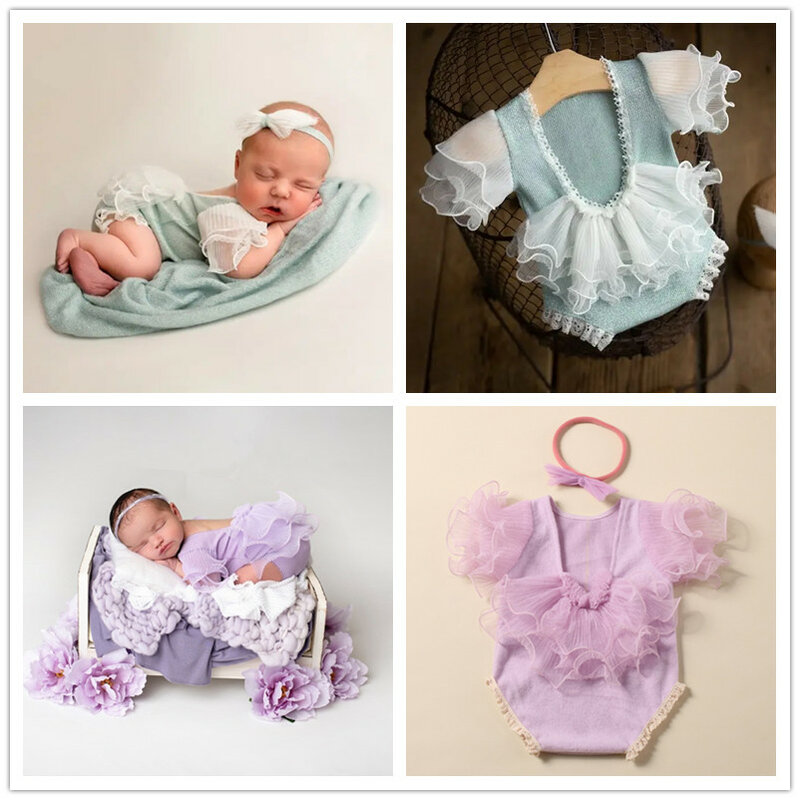الدعائم التصوير حديثي الولادة ، الزي رومبير ، فستان طفلة ، اكسسوارات الطفل