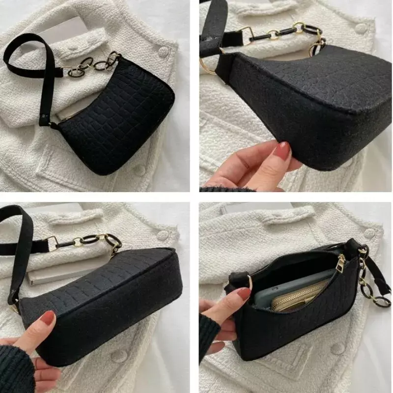 حقيبة يد نسائية بتصميم إبط ، حقيبة يد نسائية ، تحت الهلال ، حقيبة مربعة صغيرة ، أزياء فاخرة ، BBA105