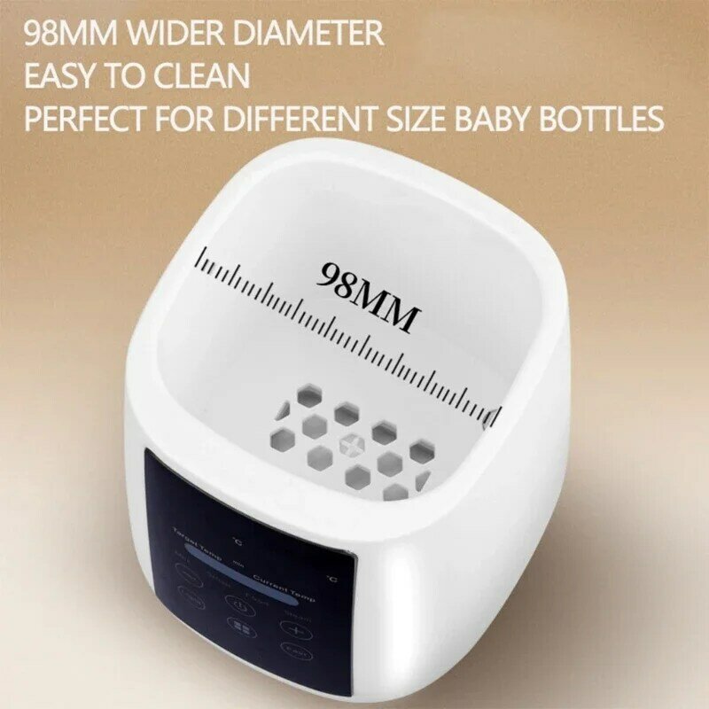 جهاز تدفئة زجاجات الأطفال 6 في 1 مع مؤقت وتحكم في درجة الحرارة بشاشة LCD رقمية لتدفئة زجاجات الأطفال لحليب الأم
