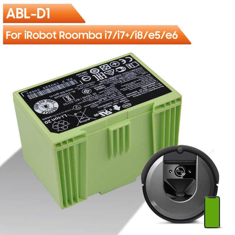الأصلي استبدال البطارية ABL-D1 ل اي روبوت رومبا i7 i7 + i8 e5 e6 7550 5150 e515020 e57150 e5152 e5154 e5158 i3 i4 1800mAh