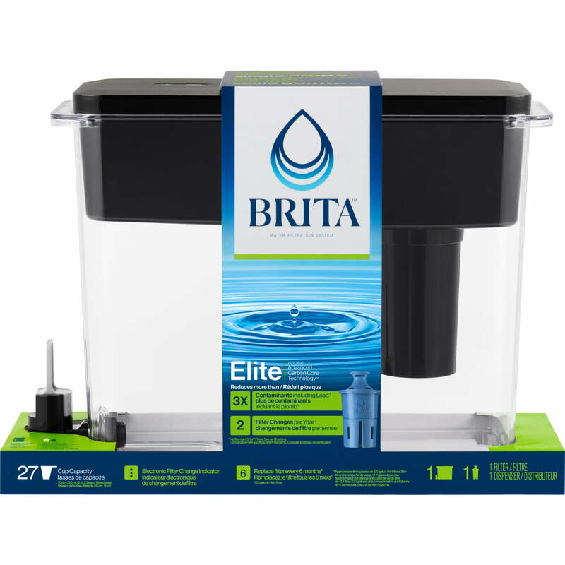 بريتا-ألتراماكس موزع فلتر المياه السوداء ، فلتر النخبة ، البوليسترين ، 27 كوب