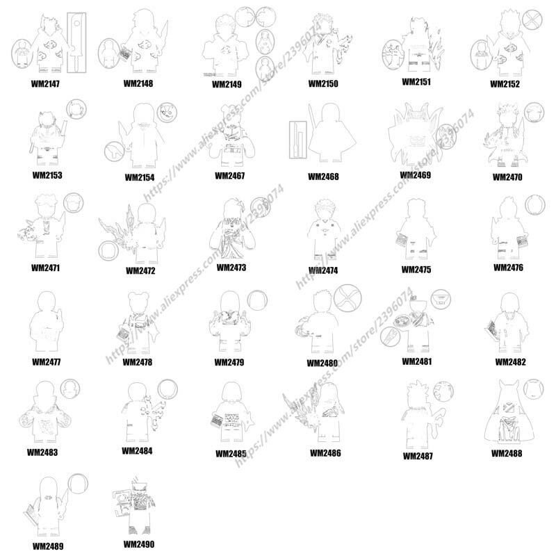 شخصيات أكشن تي في أنيمي ، سلسلة-، WM6113 ، WM6152 ، WM6153 ، WM6154