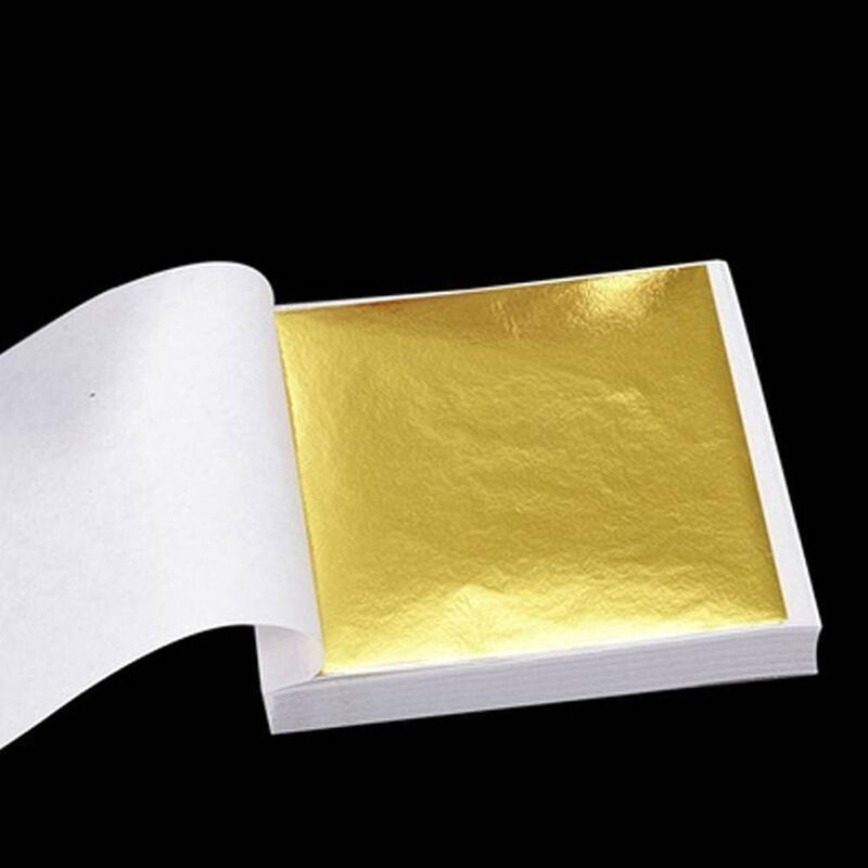 50 Pcs 8.5*8 cm Art Craft Imitation Gold Silver Copper Foil Papers Leaf Leaves Sheets Gilding DIY Craft Decor Design Paper foil