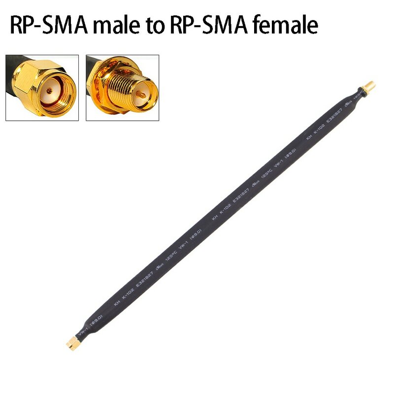 محوري تمديد ضفيرة 25 سنتيمتر RP-SMA مسطحة الذكور إلى RP-SMA محولات واي فاي الإناث 802.11ac 802.11n 802.11g 802.11b كابل محوري