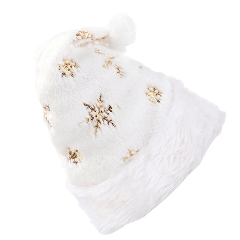 الأبيض ندفة الثلج القطيفة قبعة مرحلة الأداء تأثيري حلي عيد الميلاد أغطية الرأس
