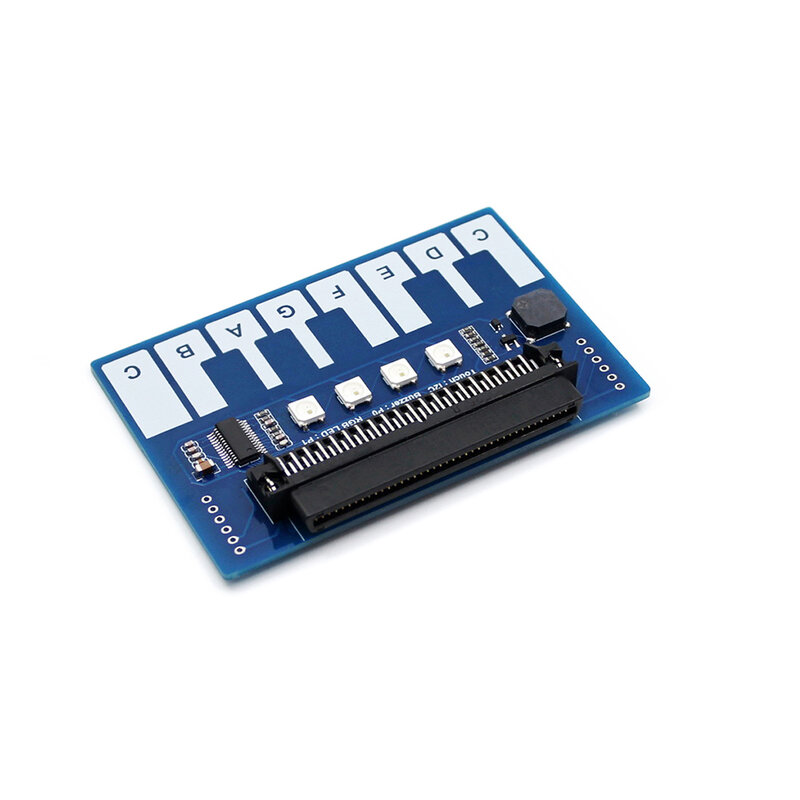 لوحة توسيع بيانو صغيرة Waveshare للميكرو: مفاتيح تعمل باللمس لتشغيل الموسيقى مع 4x RGB LEDs على متن وحدة تحكم باللمس TTP229 I2C