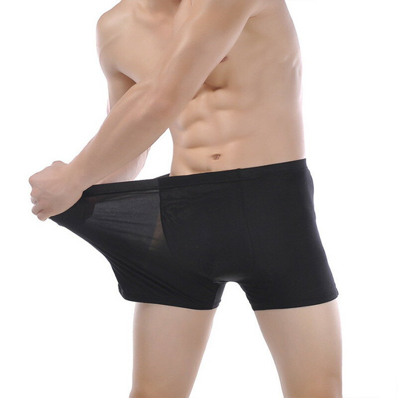 5 قطعة/الوحدة أعلى جودة الملاكمين الخيزران الملابس الداخلية الذكور الملابس الداخلية صندوق حجم كبير كبير XL-6XL شحن مجاني