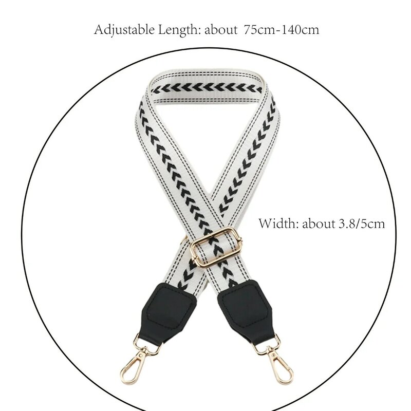 حزام قابل للتعديل سهل الاستخدام للنساء ، كيس نايلون سميك ، حزام حمل ، جسم مائل بنمط ذهبي ، موضة ، جديد ، عرض