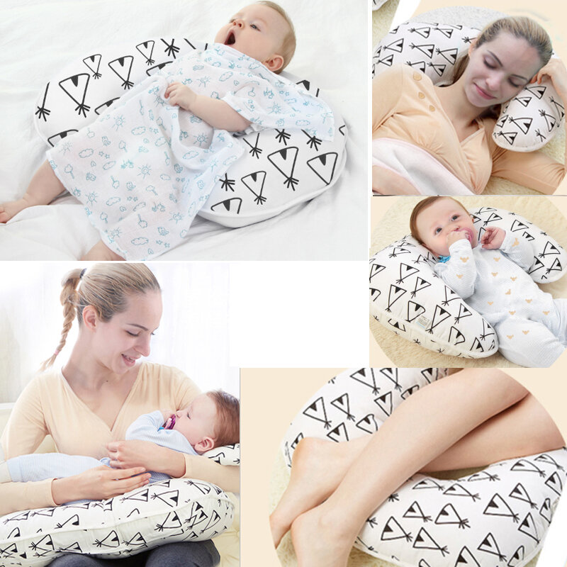 وسادة الطفل على شكل حرف U الوليد القطن الخالص التمريض قطني وسادة ، وسادة الرضاعة الطبيعية الطفل الأمومة وسادة الرضاعة الطبيعية