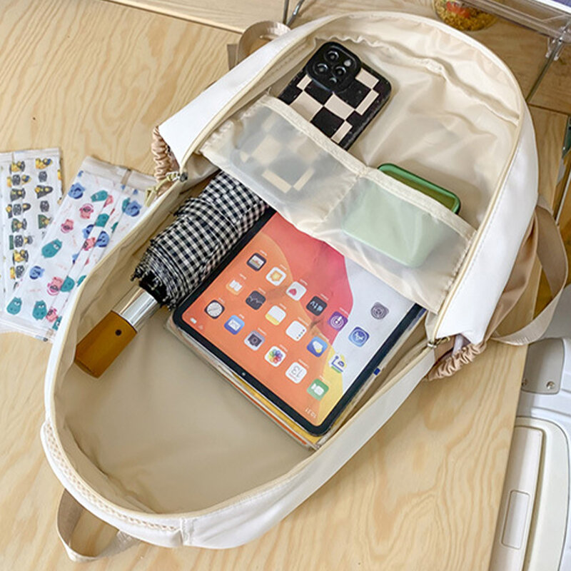 حقيبة مدرسية كورية ذات سعة كبيرة ، حقيبة ظهر للطالبات ، حقيبة كمبيوتر للأولاد ، حقائب مدرسية للإناث ، موضة