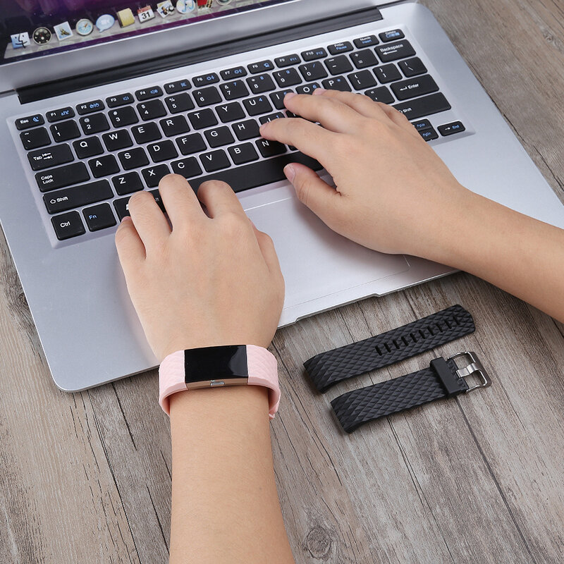 حزام ل Fitbit تهمة 2 حزام (استيك) ساعة معصمه سيليكون استبدال العصابات سوار ل Fitbit تهمة 2 Smartwatch اكسسوارات