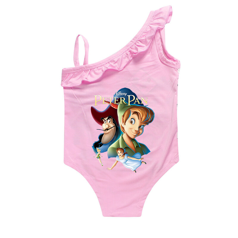 بيتر بان-قطعة واحدة ملابس السباحة للفتاة الصغيرة ، ملابس السباحة للأطفال من عمر 2 إلى 9 سنوات