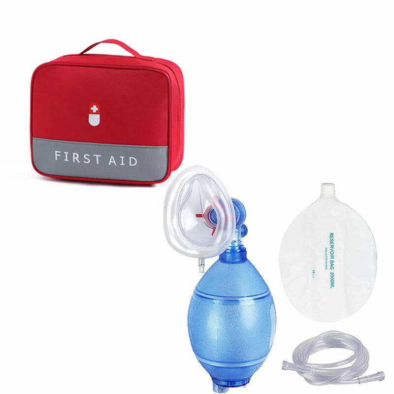 دليل التنفس البلاستيكية للبالغين والأطفال ، حقيبة Ambu ، أنبوب الأكسجين ، الإسعافات الأولية ، جهاز التنفس بسيط ، الكبار