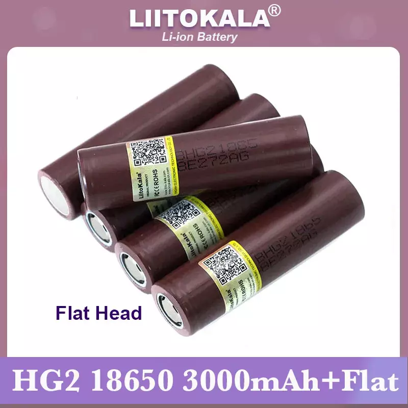 Liitokala 100% جديد HG2 18650 3000mAh بطارية قابلة للشحن بطاريات 18650HG2 3.6V التفريغ 20A ماكس 35A الطاقة