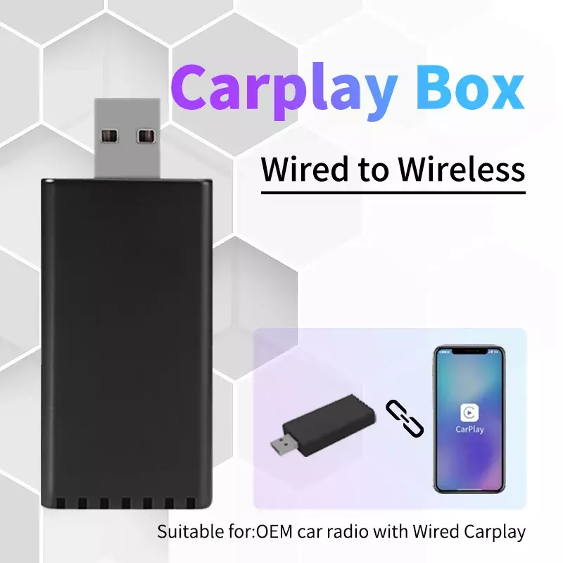 سيارة صغيرة AI صندوق لأبل Carplay محول لاسلكي سيارة OEM السلكية CarPlay إلى لاسلكية CarPlay USB دونغل التوصيل والتشغيل Playaibox