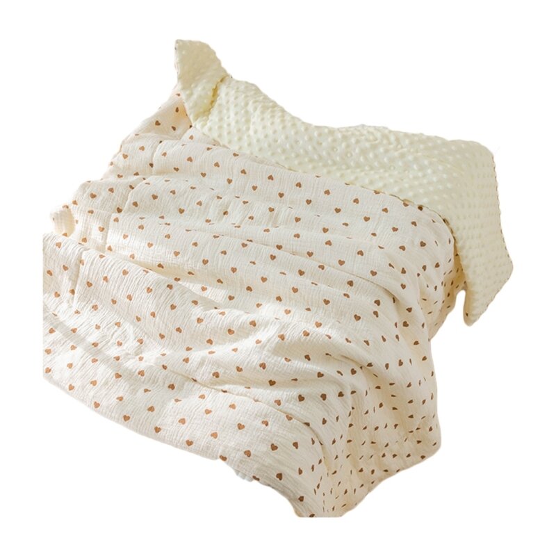 بطانية جديدة للأطفال حديثي الولادة موديل 2023 من قماش الكريب المخملي المزدوج الجوانب لفافات لعربة الأطفال في الهواء الطلق