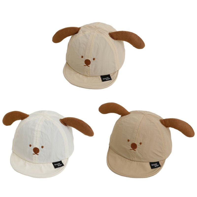 قبعة بيسبول للأطفال الرضع قابلة للتعديل مع آذان كلب هدية للأولاد والبنات