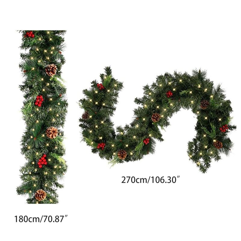 شجرة عيد الميلاد جارلاند 1.8/2.7 متر مضيئة الجنية العالم زخرفة خلفية قطرة الشحن