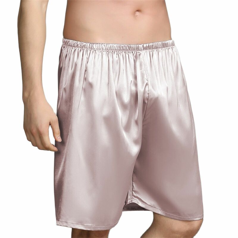 CLEVER-MENMODE الرجال ملابس نوم منزلية غير رسمية بيجامة من الساتان السراويل منامة النوم قيعان الملاكمين سراويل قصيرة صالة Homewear